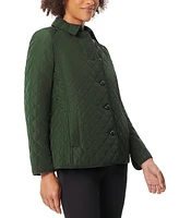 Jones New York Petite Button-Front Quilted Jacket