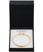 Lauren Ralph Gold-Tone Colored Stone & Crystal Cuff Bangle Bracelet