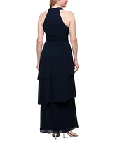 Sl Fashions Women's Sleeveless V-Neck A-Line Gown