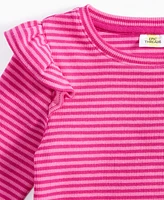 Epic Threads Toddler Girls Striped Ruffled Long-Sleeve T-Shirt, Created for Macy's