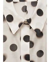 Mango Women's Polka-Dot Lyocell Shirt