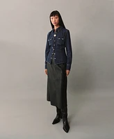 Mango Women's Chest-Pocket Denim Shirt