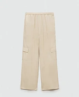 Mango Women's Pockets Detail Straight Cargo Pants