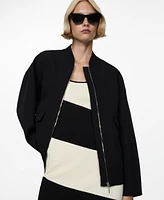 Mango Women's Oversized Bomber Jacket