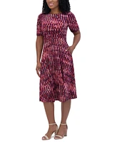 Jessica Howard Women's Printed Midi Dress