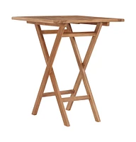 vidaXL Folding Patio Table 23.6"x23.6"x29.5" Solid Wood Teak