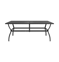 vidaXL Patio Table Anthracite 74.8"x31.5"x28.3" Steel