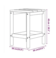 vidaXL Patio Adirondack Table 15"x15"x18.1" Hdpe