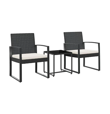 vidaXL piece Patio Dining Set with Cushions Pp Rattan