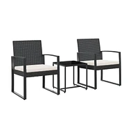 vidaXL piece Patio Dining Set with Cushions Pp Rattan