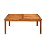 vidaXL Patio Coffee Table 43.3"x43.3"x17.7" Solid Acacia Wood