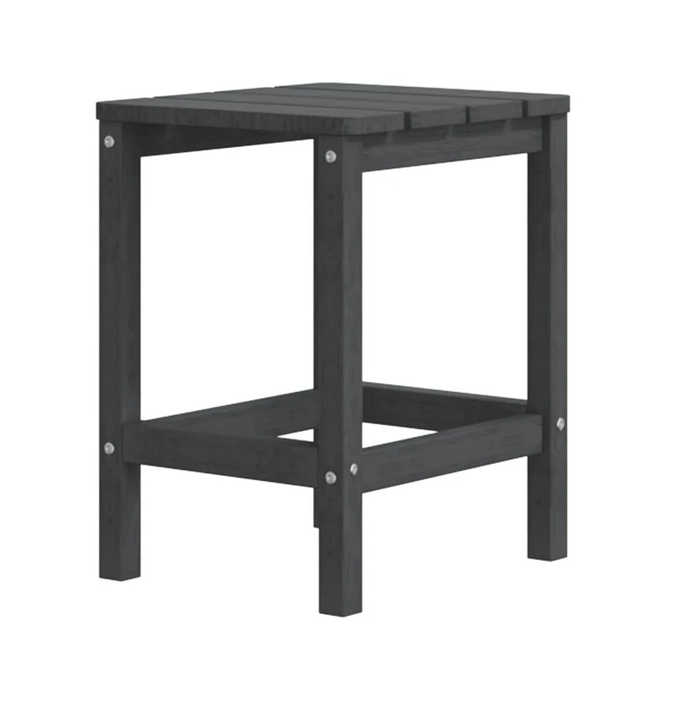 vidaXL Patio Adirondack Table Anthracite 15"x15"x18.1" Hdpe