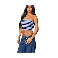 Edikted Womens Lexi Ribbed Tube Top