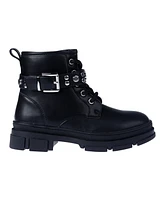 Vince Camuto Little and Big Girls Lace Up Stud Logo Rivet Details Boot
