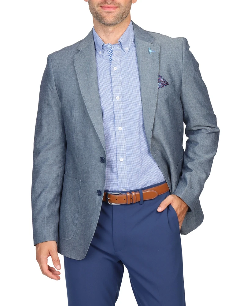 Men's Textured Melanged Solid Sportcoat