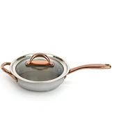 BergHOFF Ouro Gold 5pc 18/10 Stainless Steel Starter Set, Glass Lids, Rose Gold Handles