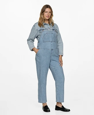 Mango Women's Maternity Denim Dungarees