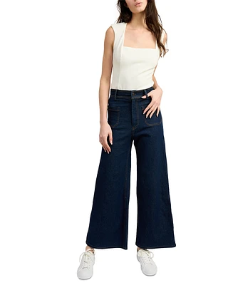 En Saison Women's Dakota High Rise Wide-Leg Jeans