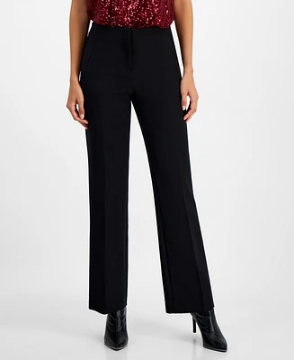 Bar Iii Women's High Rise Straight-Leg Pants, Created for Macy's