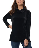 Jones New York Women's Stretch-Velour Cowlneck Top