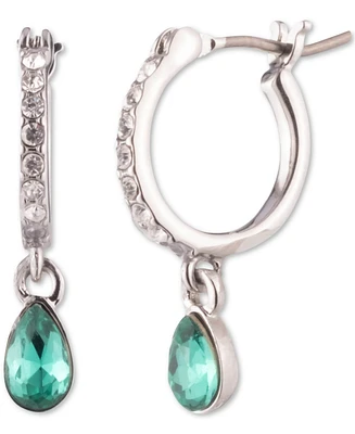 Givenchy Crystal Charm Pave Huggie Hoop Earrings