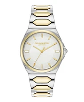 Olivia Burton Women's Lustre Silver and Gold-Tone Stainless Steel Bracelet Watch 34mm