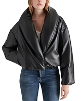 Steve Madden Women's Evy Faux-Leather Puffer Jacket