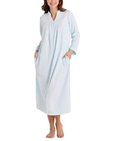 Miss Elaine Women's Long Terry Zip-Front Robe