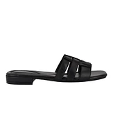 Calvin Klein Women's Tessie Slip-On Square Toe Flat Sandals