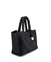 Like Dreams Black Out Love Nylon Puffer Tote Bag