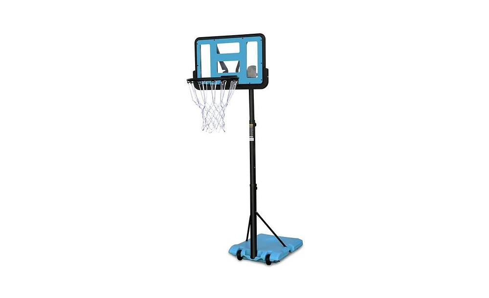 Slickblue Outdoor Height Adjustable Basketball Hoop for Kids and Adults