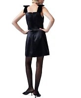 French Connection Women's Carey Velvet-Strap Satin Minidress