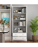 Famapy Storage Cabinet with 2-Drawers and Anti-dumping Device