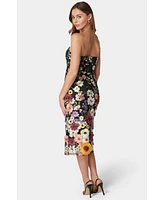 bebe Women's Strapless Embroidered Dress