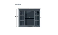 Slickblue "35'' x 28'' Wall-Mounted Bathroom Medicine Cabinet – Modern Mirror Cabinet with 6 Open Shelves"