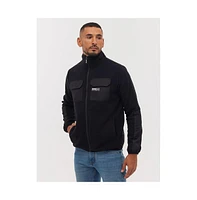 Bench Dna Men's Anders Double Patch Pocket Zip-Up Sherpa