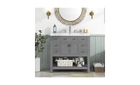 Slickblue Modern Bathroom Vanity with Top Sink & Storage Cabinet