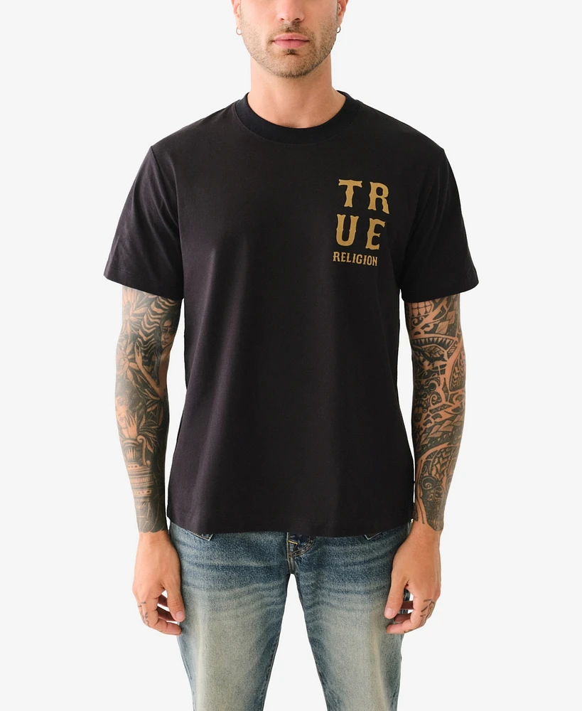 True Religion Men's Cotton Western Flock Logo T-Shirt