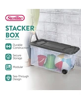 Sterilite 160 Qt Latching Stackable Wheeled Storage Box Container w/ Lid