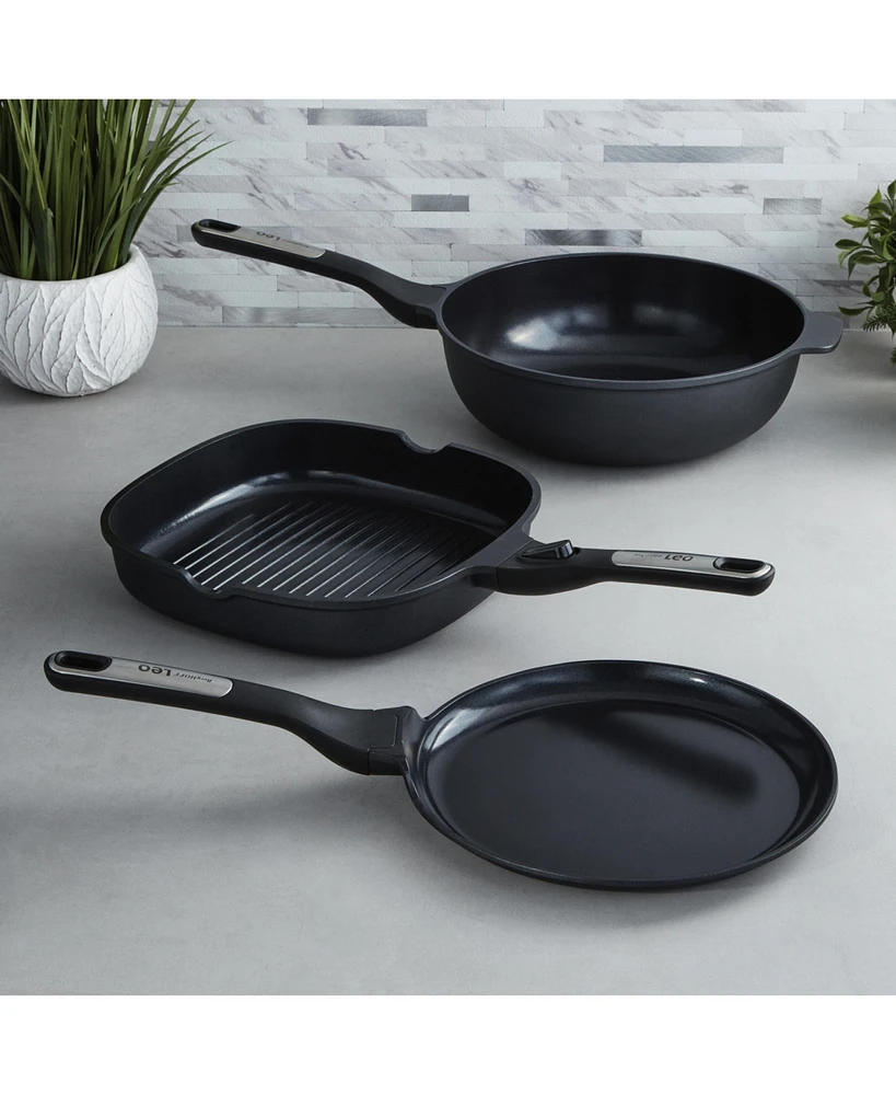 BergHOFF Leo Phantom 3pc Nonstick Ceramic Specialty Cookware Set, Recycled