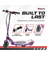 Razor E100 Kids Ride On 24V Motorized Powered Electric Scooter Toy, Purple