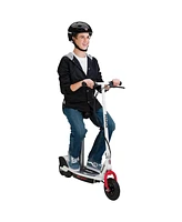 Razor E200S Seated Electric 12 Mph Scooter w/ Twist Grip Throttle & Brake, White