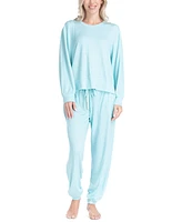 Ocean Pacific Women's Printed Waffle-Knit Pajama Set