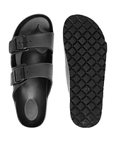 Alpine Swiss Men's Double Strap Eva Slide Sandals Sole Flat Casual Comfort Shoes