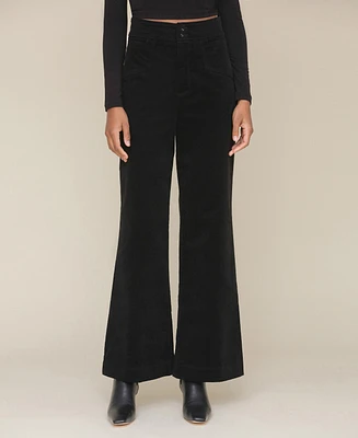 Avec Les Filles Women's High-Waist Flare-Leg Pants