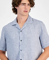 Michael Kors Men's Relaxed-Fit Solid Button-Down Linen Shirt