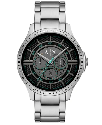 A|X Armani Exchange Men's Quartz Multifunction Silver Stainless Steel Watch 46mm