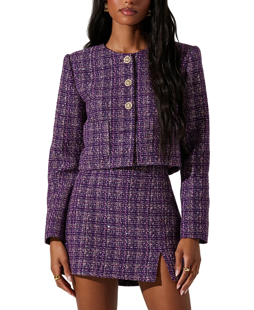 Astr the Label Women's Lyssa Tweed Jacket