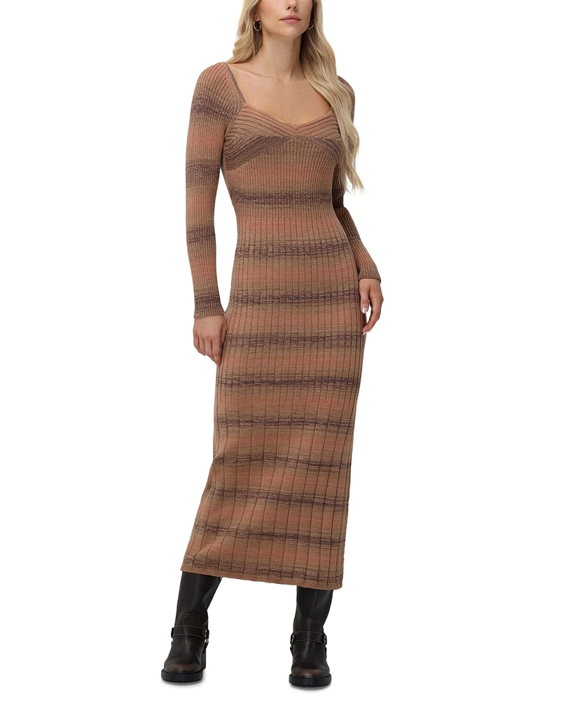 Frye Women's Space Dye Long-Sleeve Maxi Sweater Dress