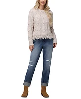 Frye Women's Pointelle Fringe Sweater